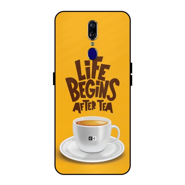 Begins After Tea Metal Back Case for Oppo F11