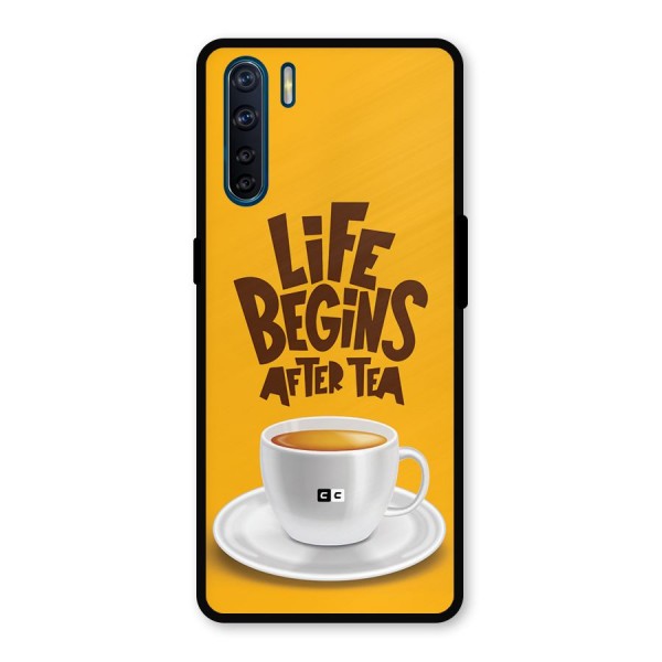 Begins After Tea Metal Back Case for Oppo F15