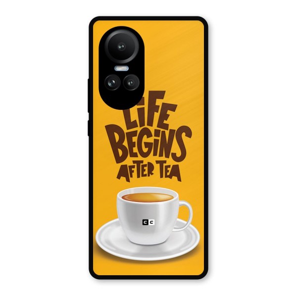 Begins After Tea Metal Back Case for Oppo Reno10