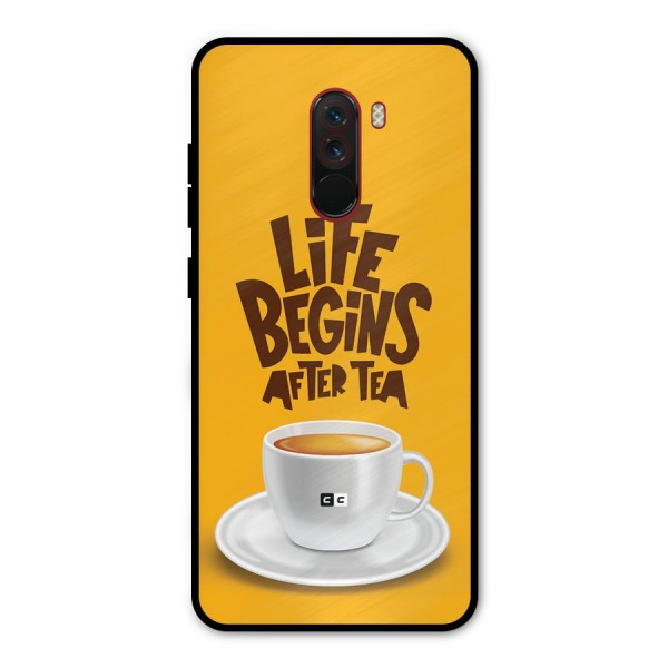 Begins After Tea Metal Back Case for Poco F1