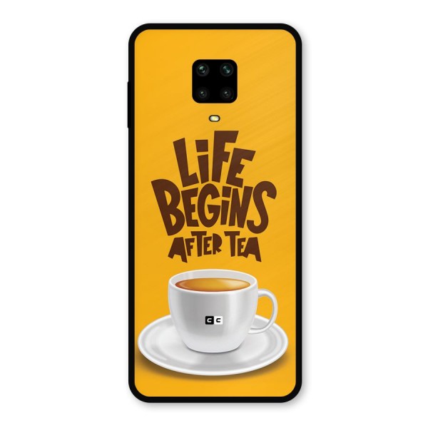 Begins After Tea Metal Back Case for Poco M2 Pro