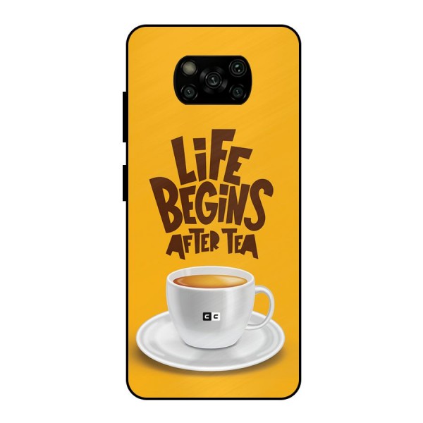 Begins After Tea Metal Back Case for Poco X3