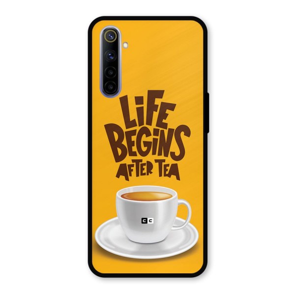 Begins After Tea Metal Back Case for Realme 6i