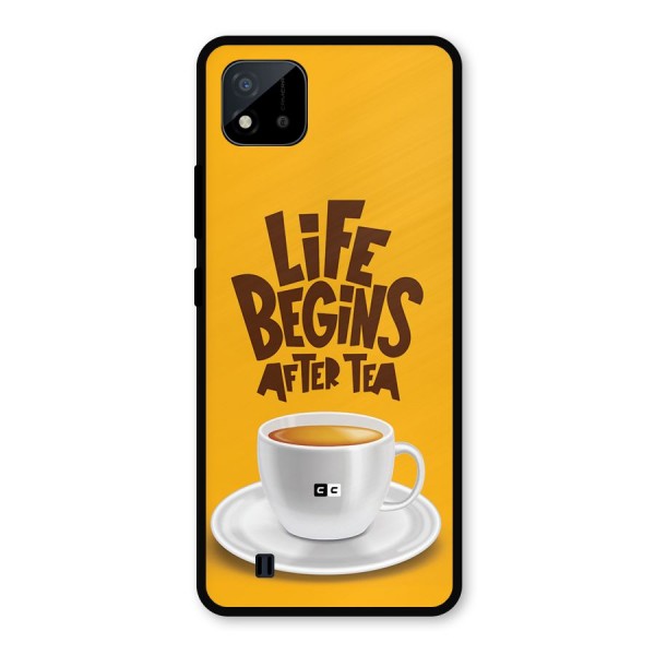 Begins After Tea Metal Back Case for Realme C11 2021