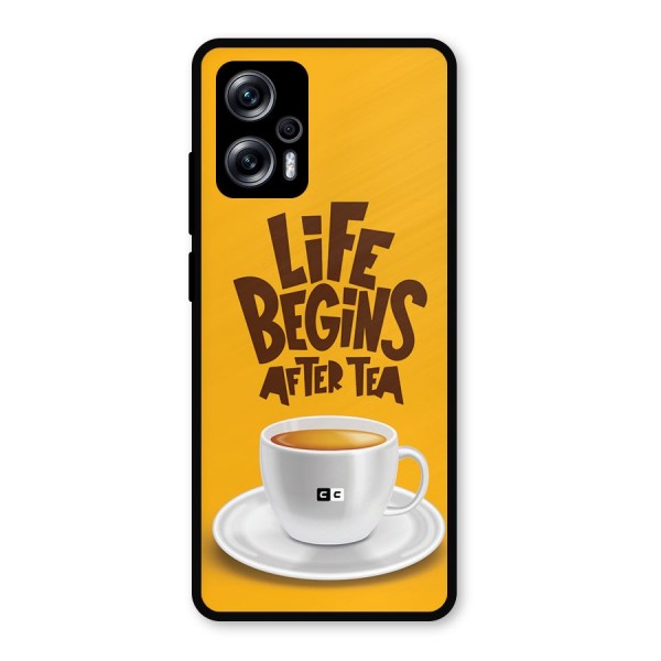 Begins After Tea Metal Back Case for Redmi K50i