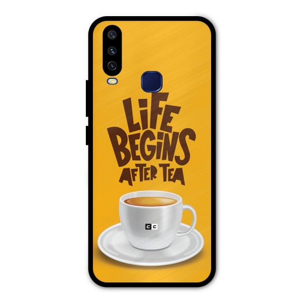 Begins After Tea Metal Back Case for Vivo U10