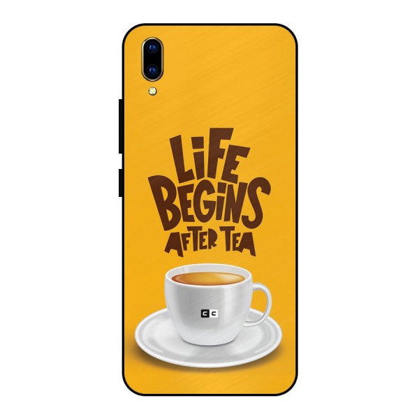 Begins After Tea Metal Back Case for Vivo V11 Pro