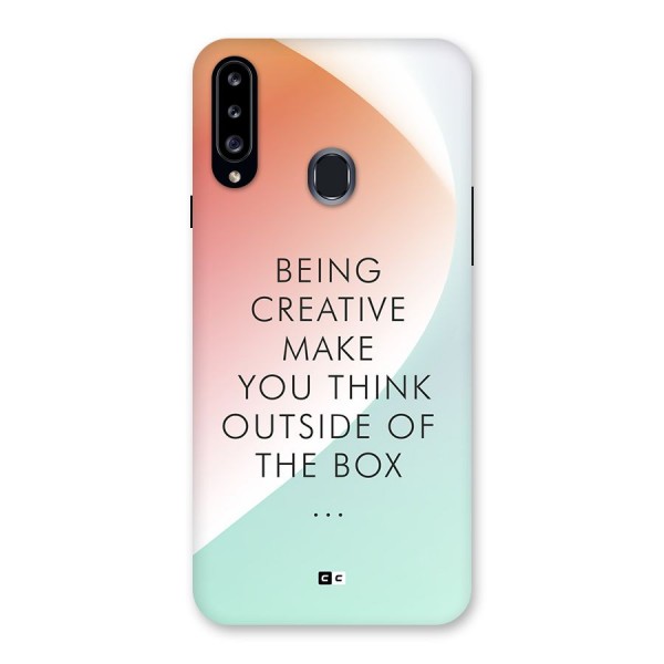 Being Creative Back Case for Galaxy A20s