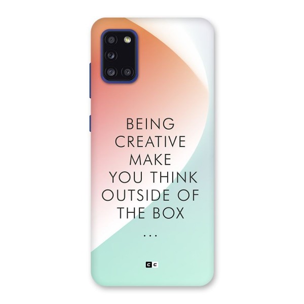 Being Creative Back Case for Galaxy A31