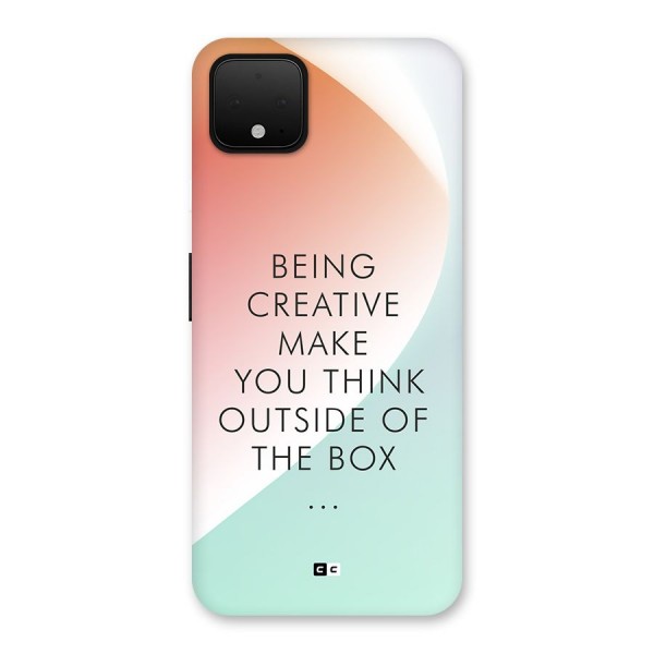 Being Creative Back Case for Google Pixel 4 XL