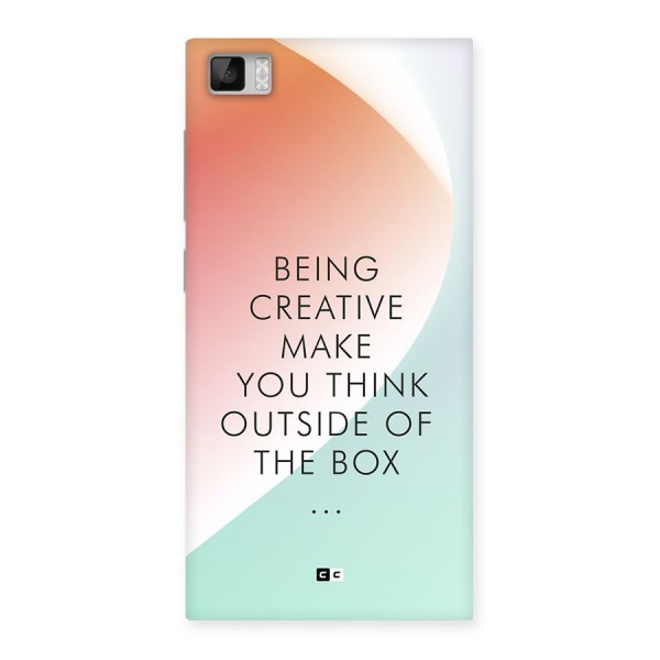 Being Creative Back Case for Mi3