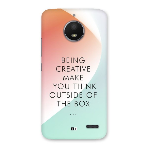 Being Creative Back Case for Moto E4