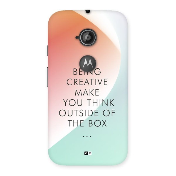 Being Creative Back Case for Moto E 2nd Gen
