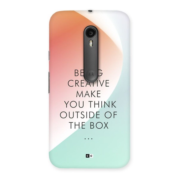 Being Creative Back Case for Moto G3