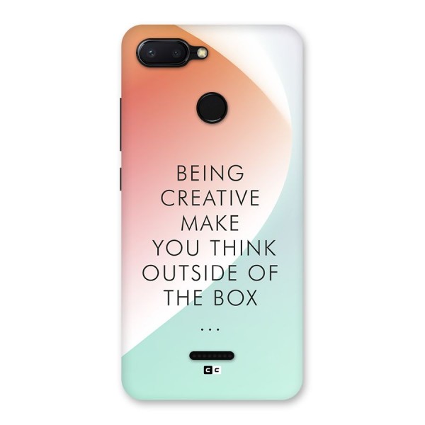 Being Creative Back Case for Redmi 6