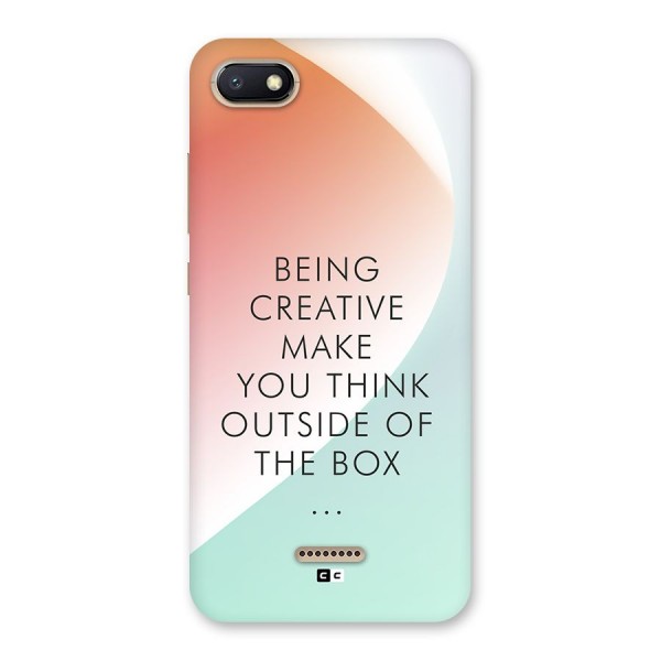 Being Creative Back Case for Redmi 6A