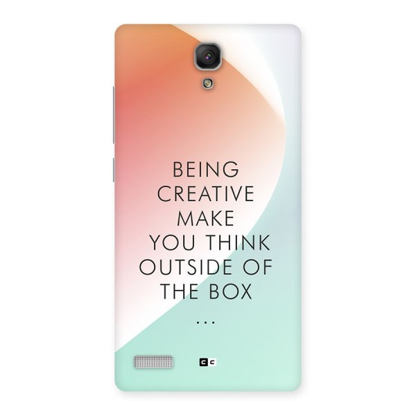 Being Creative Back Case for Redmi Note