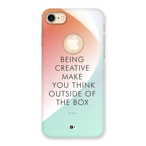 Being Creative Back Case for iPhone 8 Logo Cut