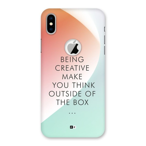 Being Creative Back Case for iPhone XS Logo Cut