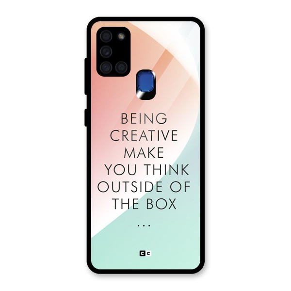 Being Creative Glass Back Case for Galaxy A21s