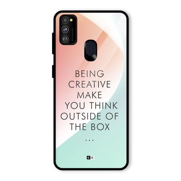 Being Creative Glass Back Case for Galaxy M21