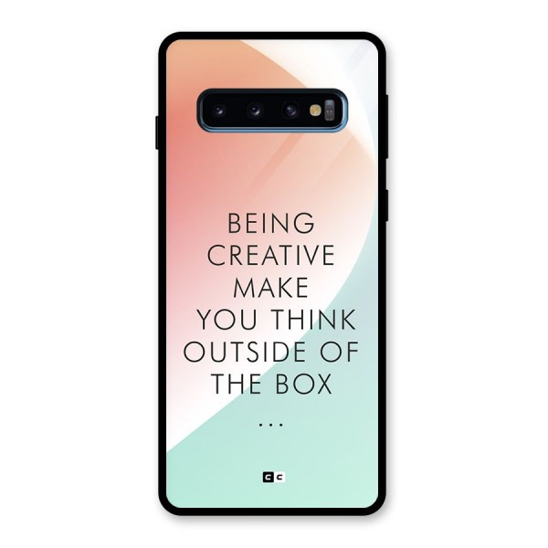 Being Creative Glass Back Case for Galaxy S10