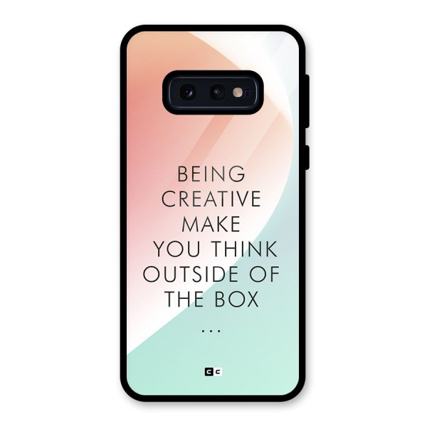 Being Creative Glass Back Case for Galaxy S10e