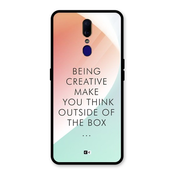 Being Creative Glass Back Case for Oppo F11