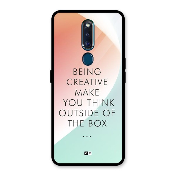 Being Creative Glass Back Case for Oppo F11 Pro