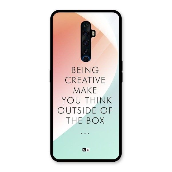 Being Creative Glass Back Case for Oppo Reno2 F