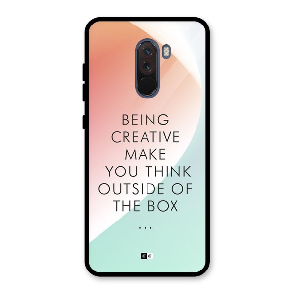 Being Creative Glass Back Case for Poco F1