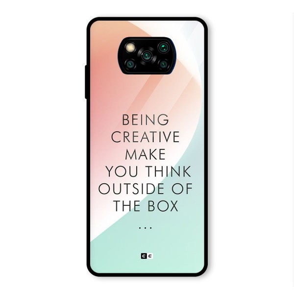 Being Creative Glass Back Case for Poco X3 Pro