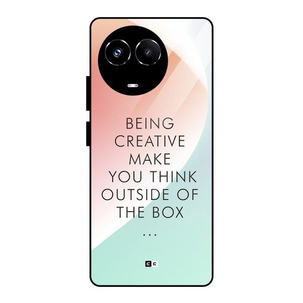 Being Creative Glass Back Case for Realme 11X