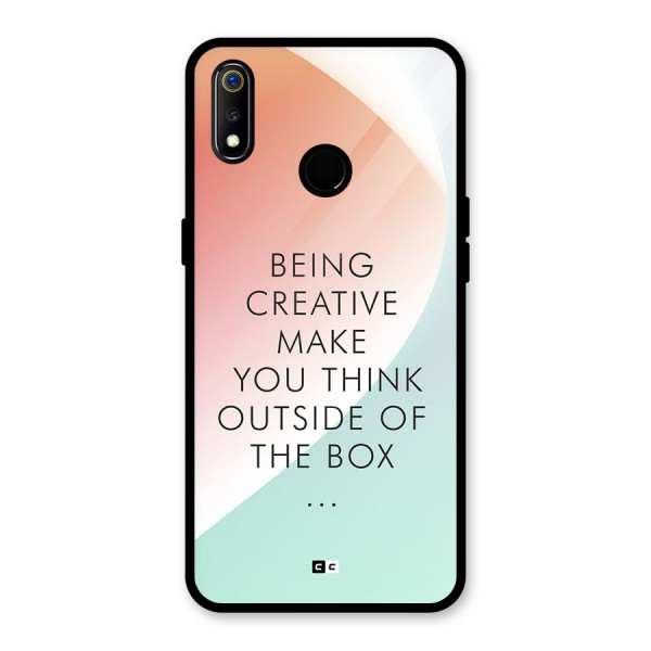 Being Creative Glass Back Case for Realme 3