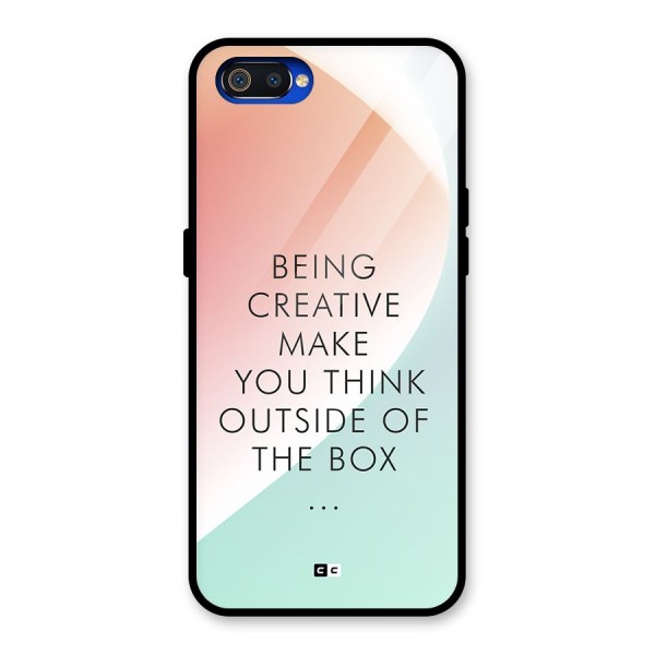 Being Creative Glass Back Case for Realme C2