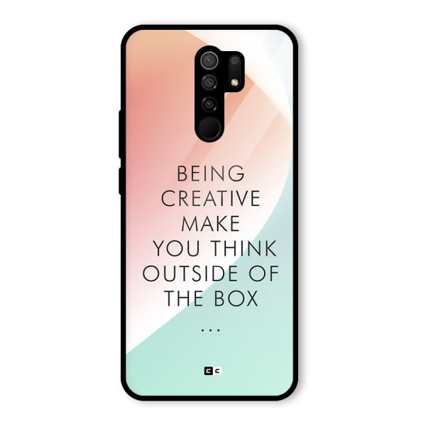 Being Creative Glass Back Case for Redmi 9 Prime