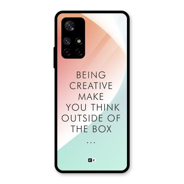 Being Creative Glass Back Case for Redmi Note 11T 5G