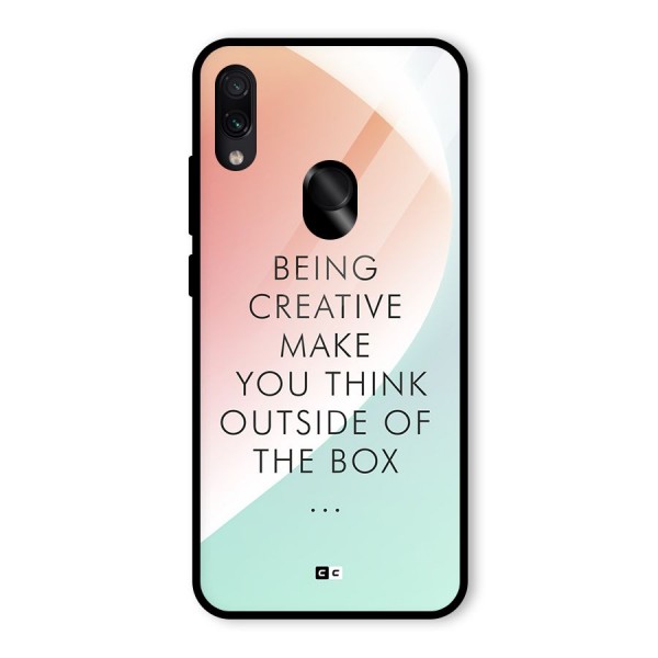 Being Creative Glass Back Case for Redmi Note 7