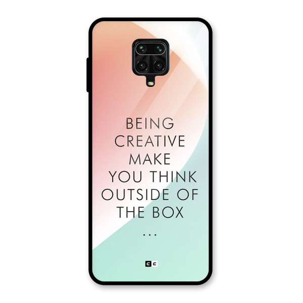 Being Creative Glass Back Case for Redmi Note 9 Pro