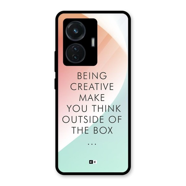 Being Creative Glass Back Case for Vivo T1 44W