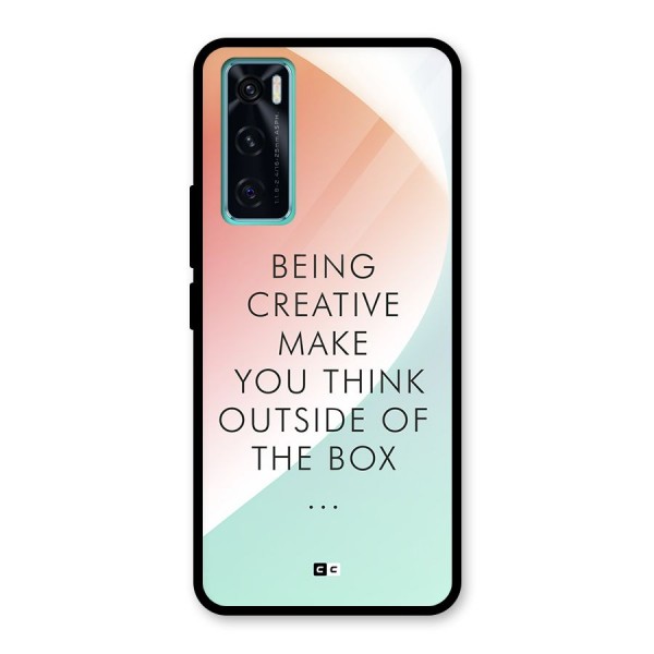 Being Creative Glass Back Case for Vivo V20 SE