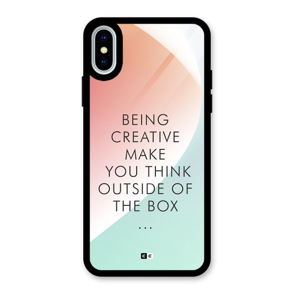 Being Creative Glass Back Case for iPhone X