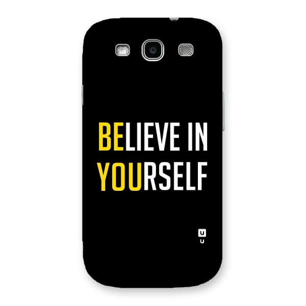 Believe In Yourself Black Back Case for Galaxy S3 Neo