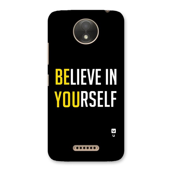 Believe In Yourself Black Back Case for Moto C Plus