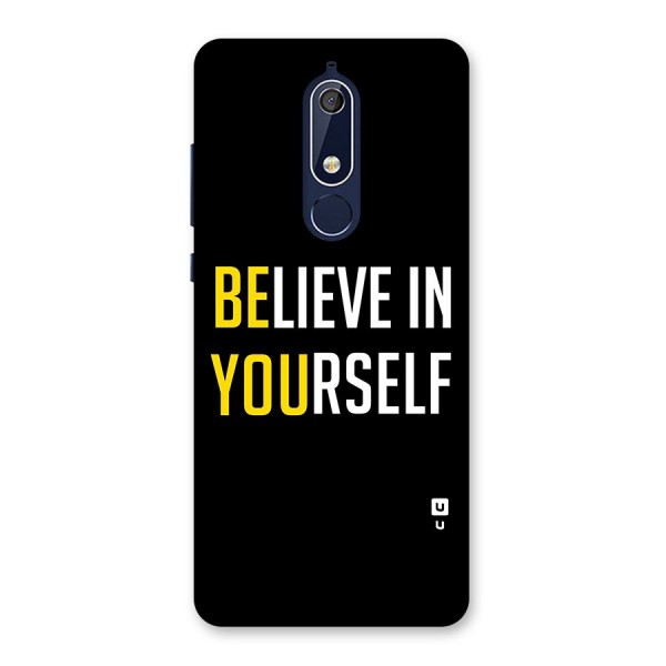 Believe In Yourself Black Back Case for Nokia 5.1