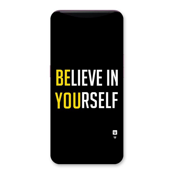 Believe In Yourself Black Back Case for Oppo Find X