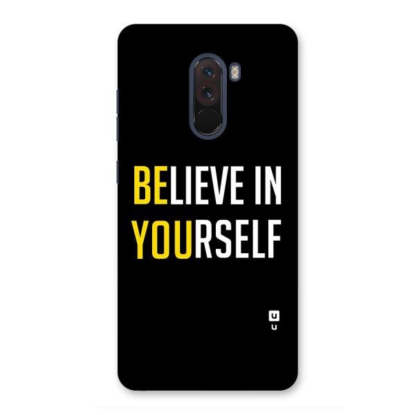 Believe In Yourself Black Glass Back Case for Poco F1