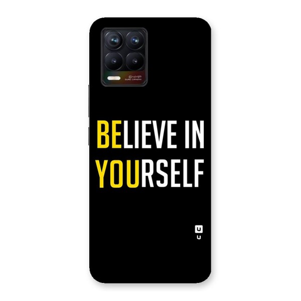 Believe In Yourself Black Glass Back Case for Realme 8