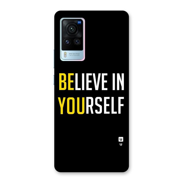 Believe In Yourself Black Glass Back Case for Vivo X60 Pro