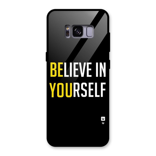 Believe In Yourself Black Glass Back Case for Galaxy S8